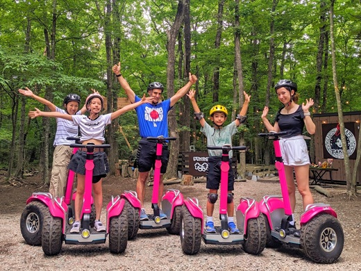 【お買い得】自立式立ち乗りマシン「ジャイロライド」で那須高原の大森林を駆け巡る！ 【那須高原】ジャイロライドパークへ行こう★ 和室 和食膳